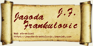 Jagoda Frankulović vizit kartica